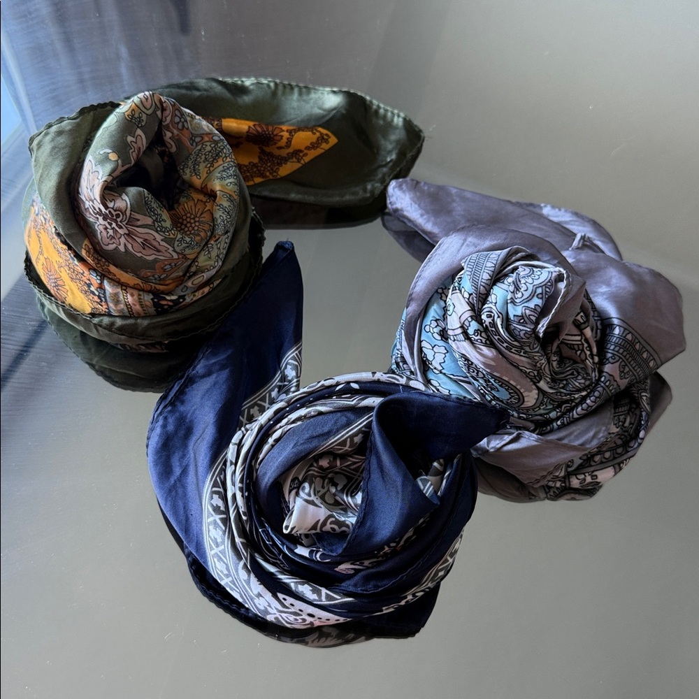 Silk Scarf Trio
